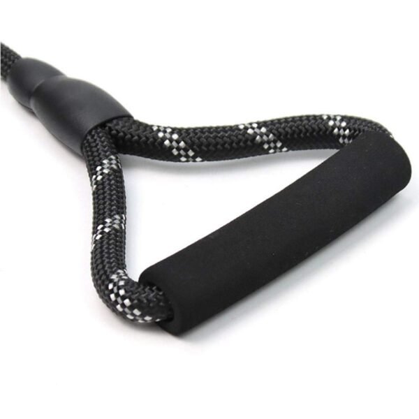 gdl0001 basic dog leashes 1.5m large dog leash reflective pet walking leads nylon traction rope for small medium big dogs comfortable foam handle leashes black 10mmx150cm