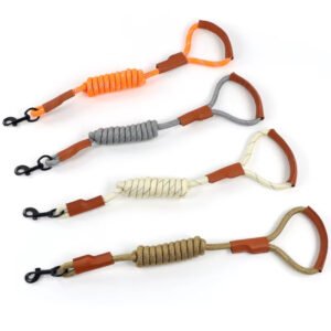 gpl0007 custom logo leather pet lead reflective waterproof personalized hot selling dog rope leash adjustable loop slip training outdoor walking