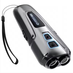 gdt0013 portable ultrasonic dog repeller deterrent device anti barking stop control bark training tool dog repellent with led flashlight