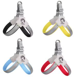 bdh0002 y shaped dog harness breathable reflective dog leash with saddle chest strap size pet harness featuring animal pattern
