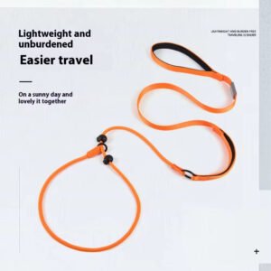 gpl0009 all in one luxury anti breakaway padded nylon pet traction rope solid resistant pull resistant explosion proof dog leash
