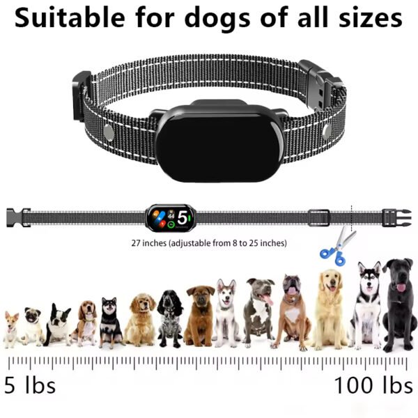 gdt0002 rechargeable magnetic bark collar ip67 waterproof anti barking vibrating shock collar with fashion style