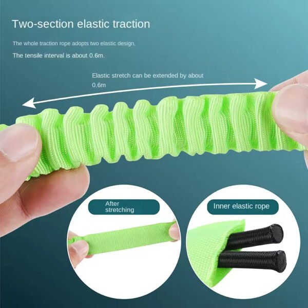 multifunctional explosion proof nylon bungee dog leash with comfort sponge handle, carabiner clip and no pull ergonomic grip for for walking