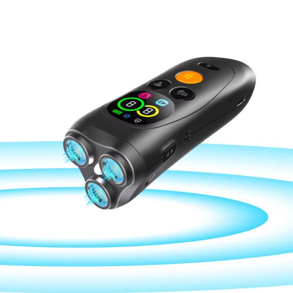 gdt0012 rechargeable pet anti barking training device electronic flashlight bark control deterrent ultrasonic dog repellent