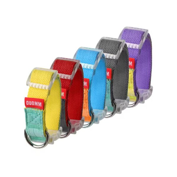 gpl0004 retractable luxury fashion colors nylon customizable pet collar premium thick big dog collars