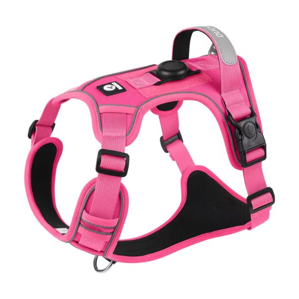reflective strips no choke front o ring breathable mesh dog harness with airtag