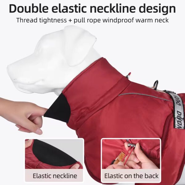 pcl0006 winter pet clothes reflective dog coats for large dogs winter waterproof thicken warm dog clothes