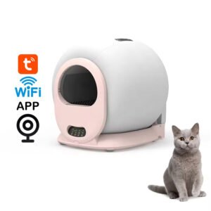 gpc0003 smart automatic self cleaning litter box new wifi app control 65l detachable smart toilet for pets made durable plastic