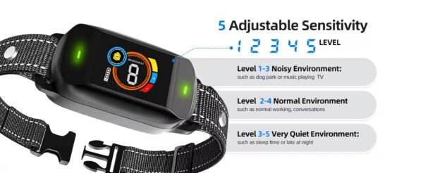 gdt0003 anti bark dog collar stop barking device for dog control humane shock training made of durable plastic