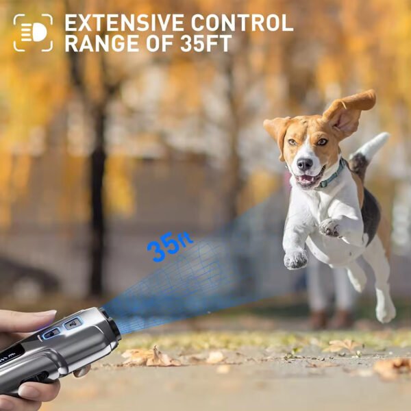 gdt0013 portable ultrasonic dog repeller deterrent device anti barking stop control bark training tool dog repellent with led flashlight