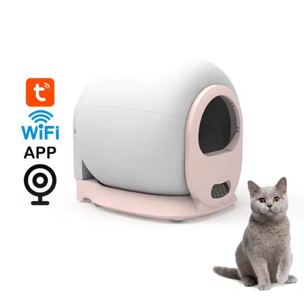 gpc0003 smart automatic self cleaning litter box new wifi app control 65l detachable smart toilet for pets made durable plastic