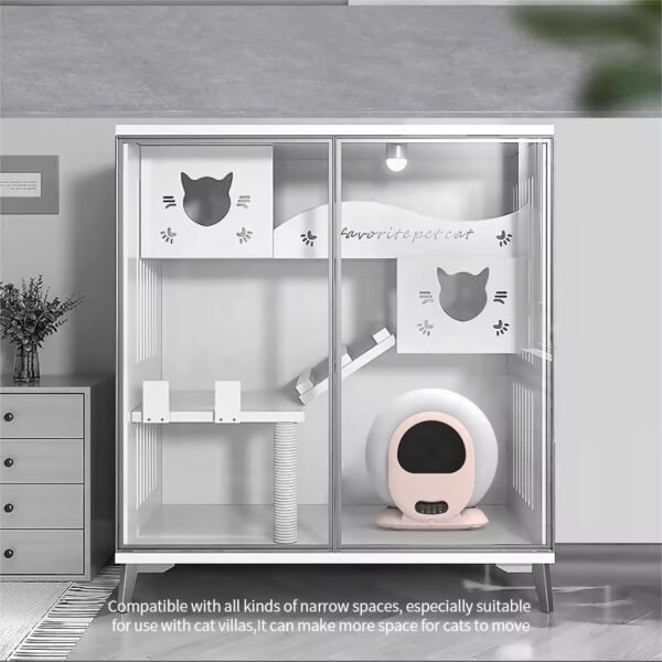 gpc0003 smart automatic self cleaning litter box new wifi app control 65l detachable smart toilet for pets made durable plastic