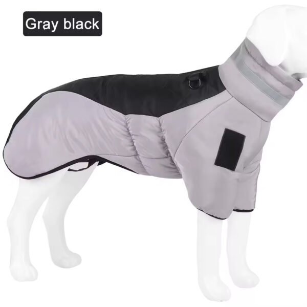 pcl0007 fullbody pet coat with harness warm dog jacket reflective turtleneck dog snow jacket snowsuit two legged large dogs clothes