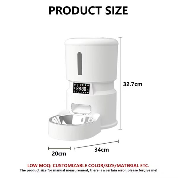 gpf0001 4l smart dosing automatic pet feeder modern app bluetooth dual camera cat dog feeder plastic charged power source