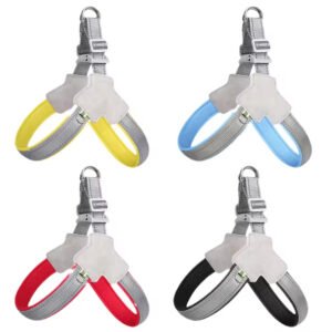gdh0011 waterproof luxury pu vegan leather dog harness private label leather and mix dog harness