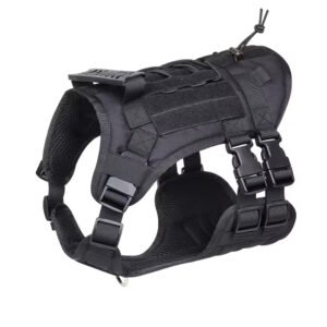bdh0004 high quality adjustable tactical dog vest set and harness leash for walking and sports for cats & dogs