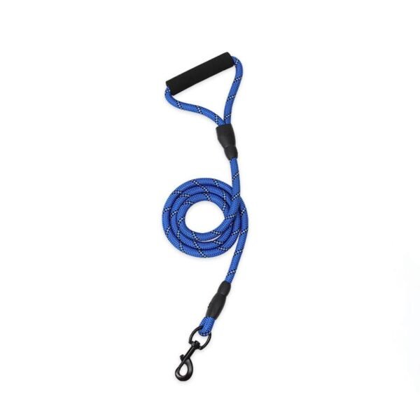 gdl0001 basic dog leashes 1.5m large dog leash reflective pet walking leads nylon traction rope for small medium big dogs comfortable foam handle leashes black 10mmx150cm