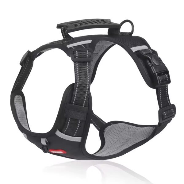 bdh0003 adjustable nylon pet dog cat harness breathable vest with reflective stripe animal pattern comfortable chest straps leash leads