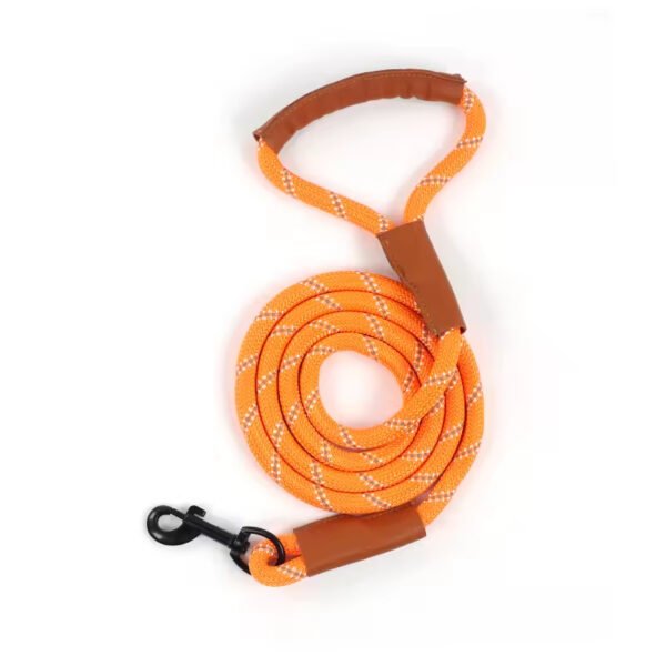 gpl0007 custom logo leather pet lead reflective waterproof personalized hot selling dog rope leash adjustable loop slip training outdoor walking