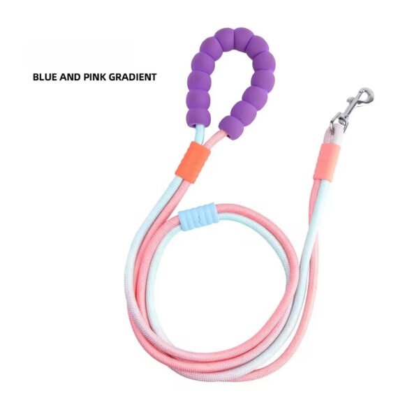gpl0013 dog leashes 2 in 1 gradient leash double adjustable nylon dog traction rope hands free multifunctional soft handle pet leash
