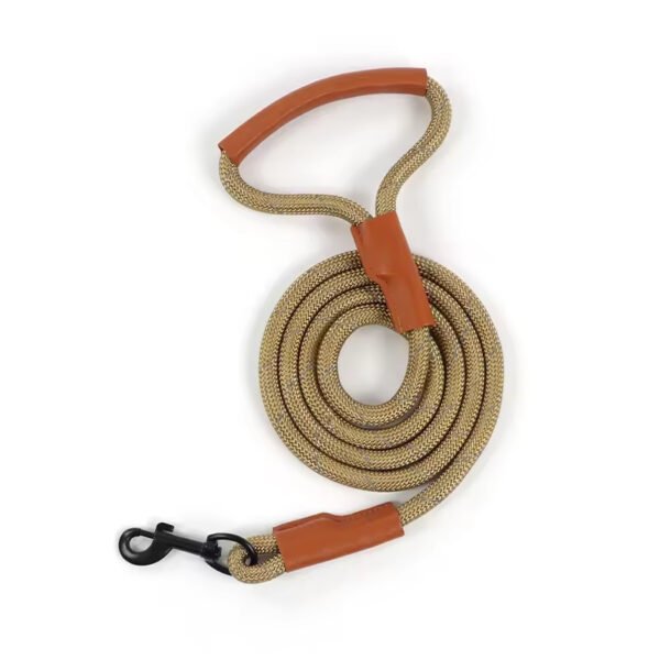 gpl0007 custom logo leather pet lead reflective waterproof personalized hot selling dog rope leash adjustable loop slip training outdoor walking