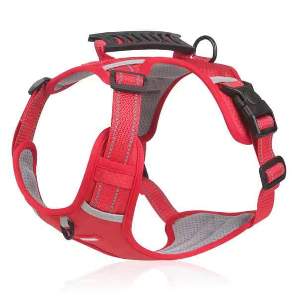 bdh0003 adjustable nylon pet dog cat harness breathable vest with reflective stripe animal pattern comfortable chest straps leash leads