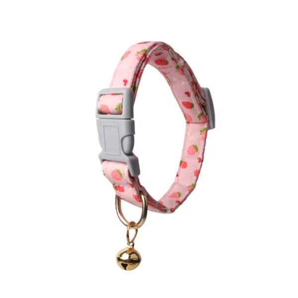 gpl0003 small floral print japanese and korean bell anti lost cat and puppy collar cute cross border style for dogs made of polyester