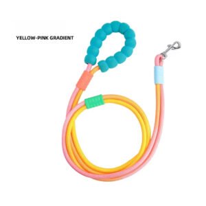 gpl0013 dog leashes 2 in 1 gradient leash double adjustable nylon dog traction rope hands free multifunctional soft handle pet leash
