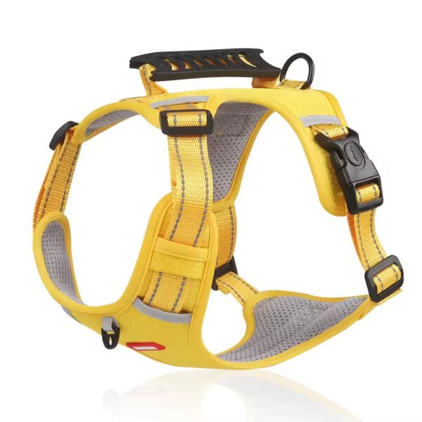 bdh0003 adjustable nylon pet dog cat harness breathable vest with reflective stripe animal pattern comfortable chest straps leash leads