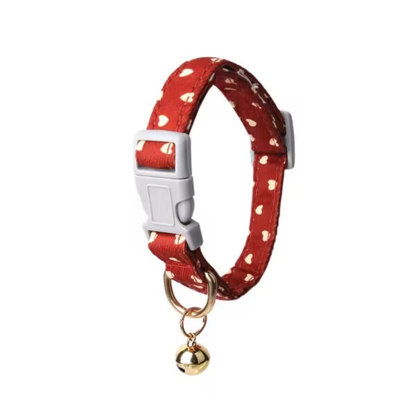 gpl0003 small floral print japanese and korean bell anti lost cat and puppy collar cute cross border style for dogs made of polyester