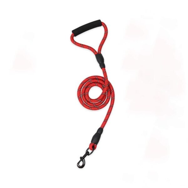 gdl0001 basic dog leashes 1.5m large dog leash reflective pet walking leads nylon traction rope for small medium big dogs comfortable foam handle leashes black 10mmx150cm