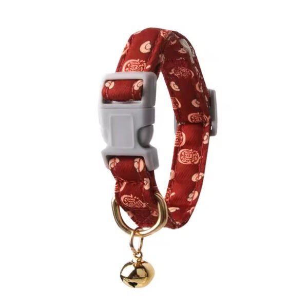 gpl0003 small floral print japanese and korean bell anti lost cat and puppy collar cute cross border style for dogs made of polyester
