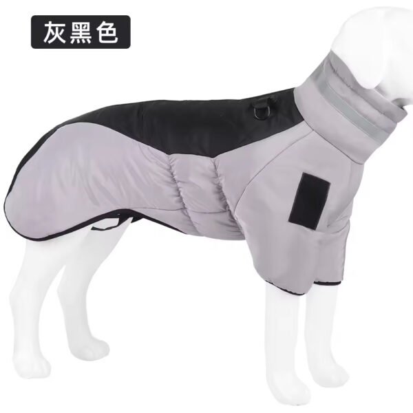 pcl0007 fullbody pet coat with harness warm dog jacket reflective turtleneck dog snow jacket snowsuit two legged large dogs clothes