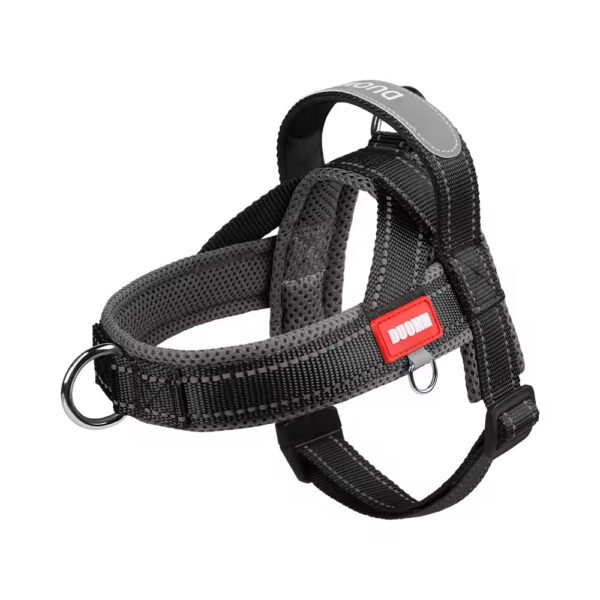 bdh0006 fashionable reflective saddle harness for dogs wide polyester color block webbing no pull design comfortable padded chest plate