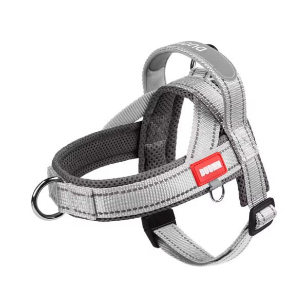 bdh0006 fashionable reflective saddle harness for dogs wide polyester color block webbing no pull design comfortable padded chest plate