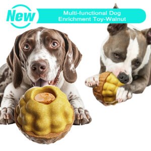 gpt0006 multi functional dog enrichment toy walnut