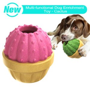multi functional dog enrichment toy cactus