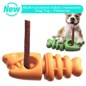 multi functional indoor interactive dog toy fishbone