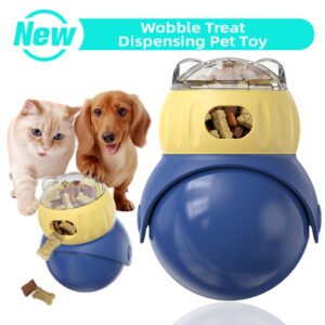 wobble treat dispensing pet toy